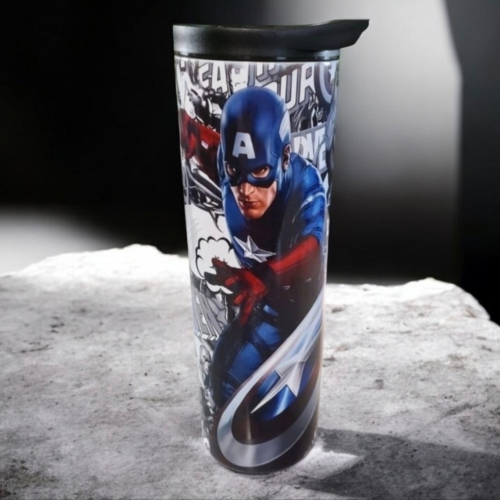 Captain America Marvel Avengers 30oz Tumbler with duo lids 🎉sale